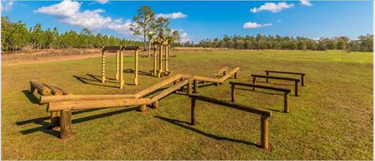 Wooden obstacle course